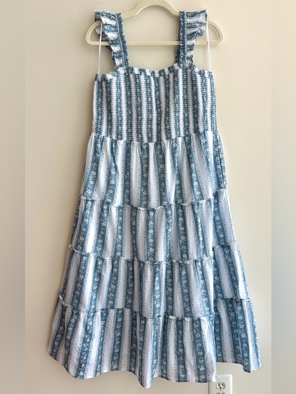 J. Crew Blue and White Striped Midi Dress - Picture 3 of 16